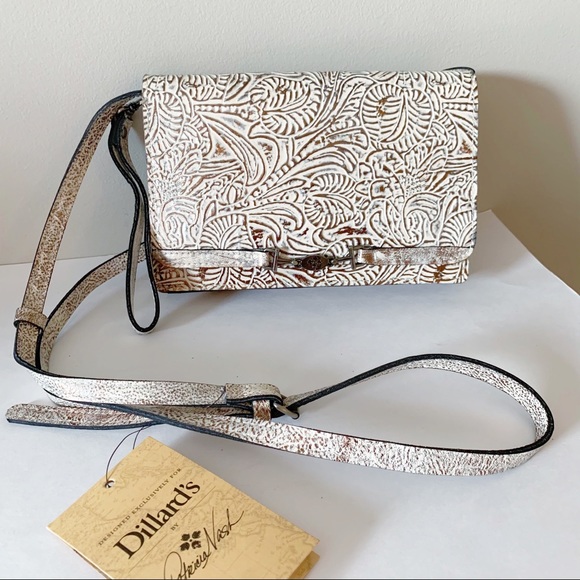 Patricia Nash Forest Tooled Apricale Crossbody Bag - Picture 2 of 8
